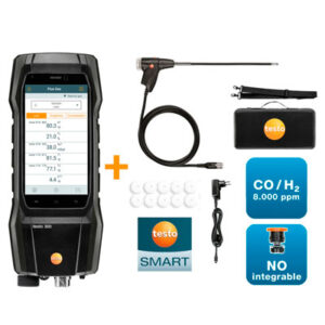 Set analizador Testo 300 con Sonda humos flexible