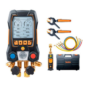 Set analizador de refrigeración testo 570s - Con dos sondas de temperatura, una de vacío y cuatro mangueras de llenado