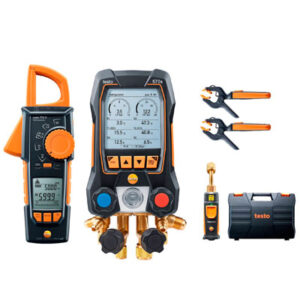 Set analizador de refrigeración testo 570s - Con dos sondas de temperatura, una sonda de vacío y una pinza vatimétrica