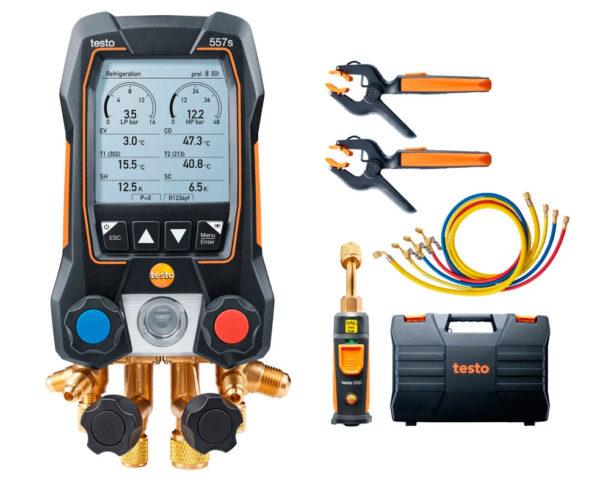 Set analizador de refrigeración testo 557s - Set Smart Digital con vacío y mangueras